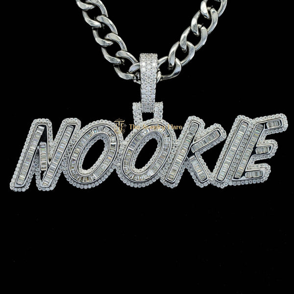 Custom NOOKIE Hip Hop Moissanite Pendant For Men