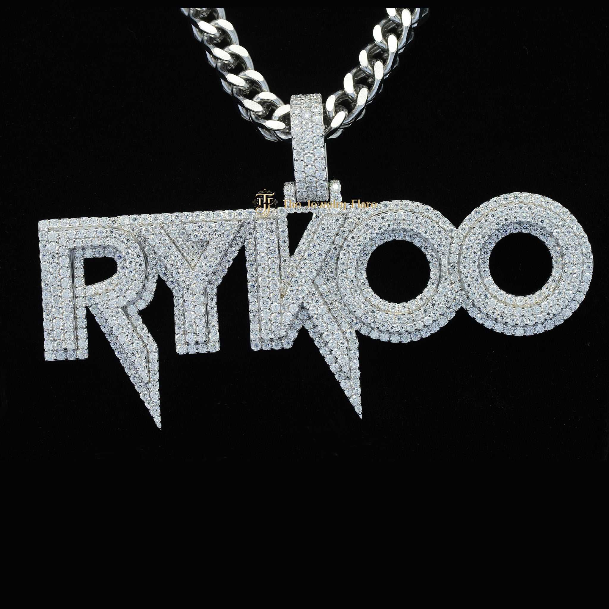 Fully Iced Out Moissanite Custom Name RYKOO Pendant