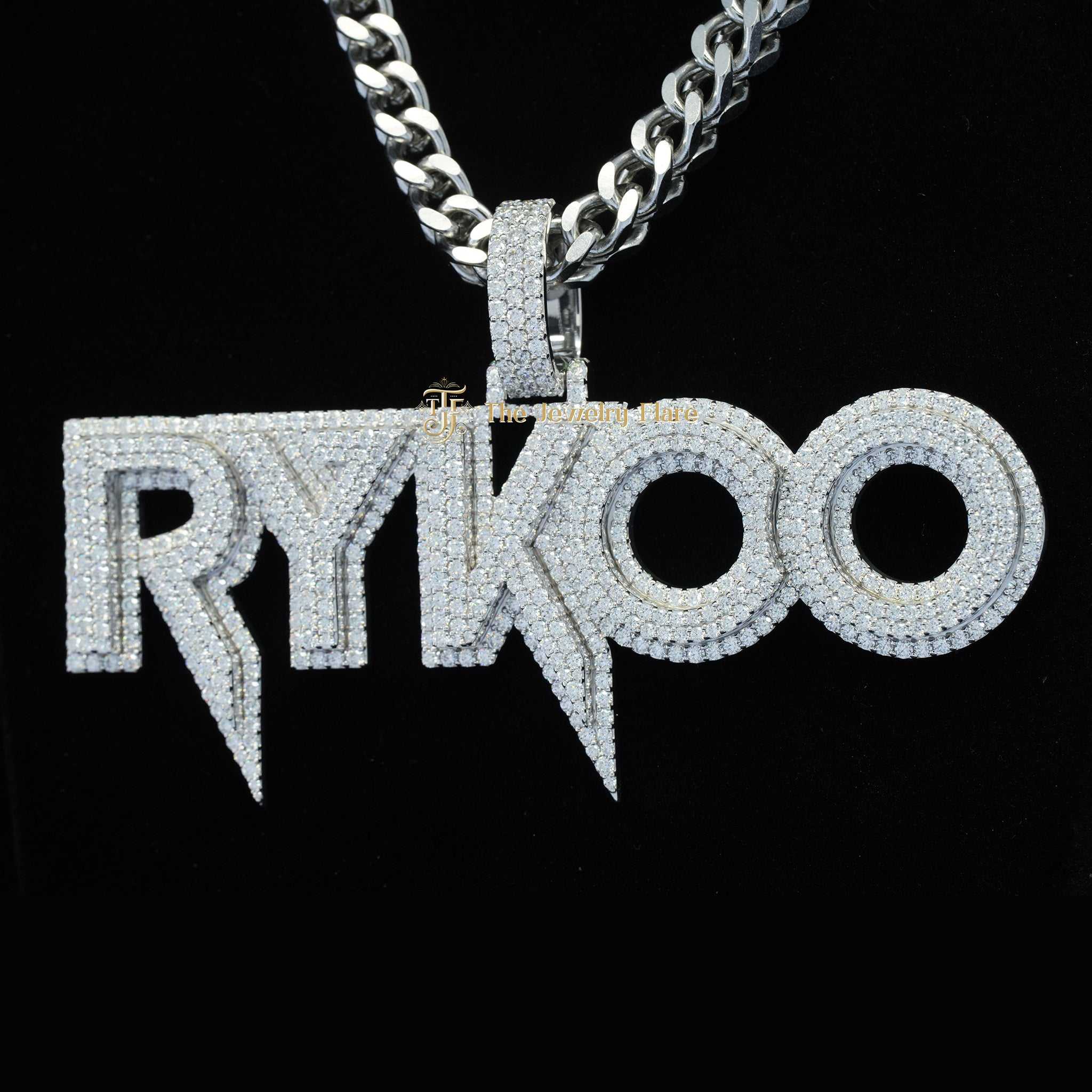Fully Iced Out Moissanite Custom Name RYKOO Pendant