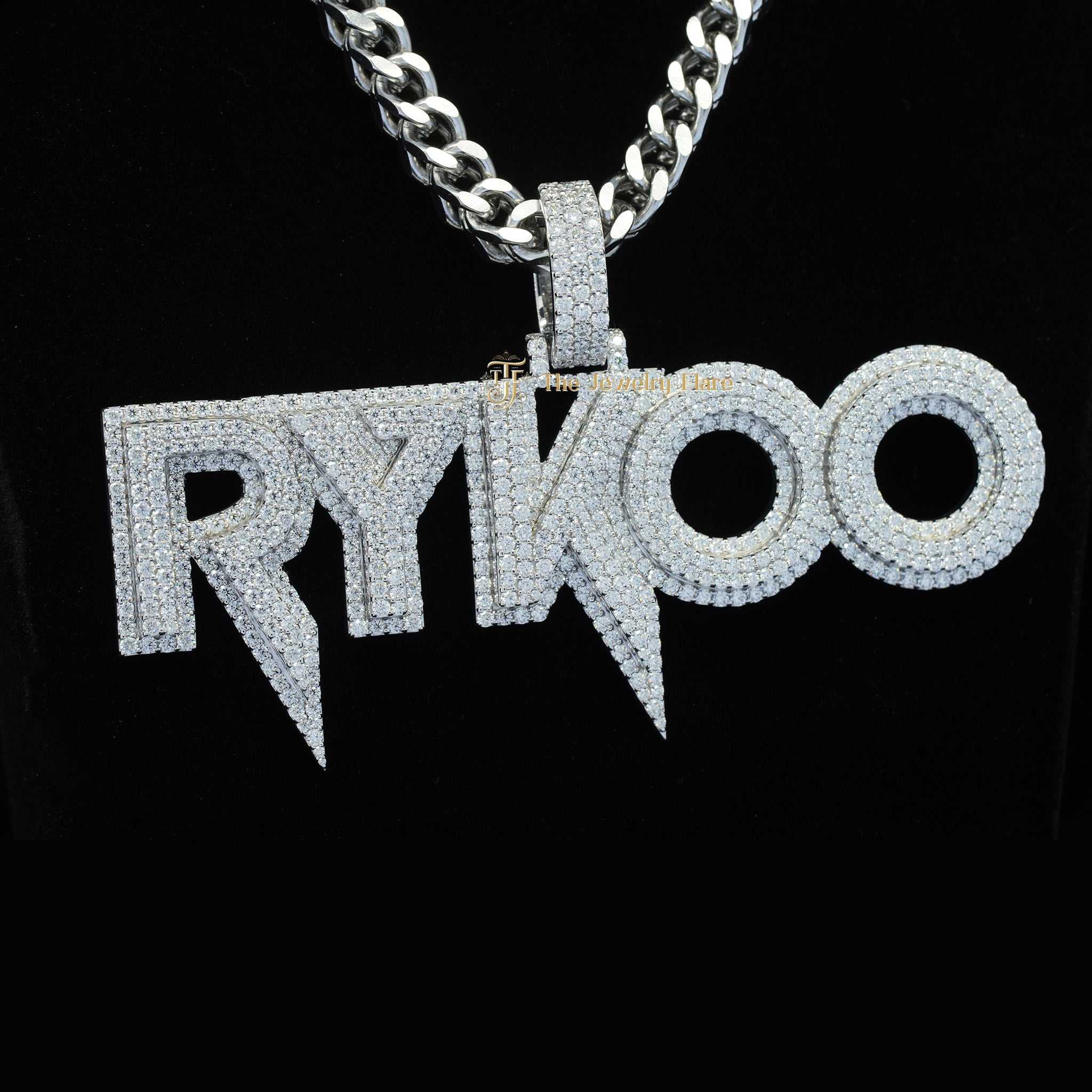 Fully Iced Out Moissanite Custom Name RYKOO Pendant