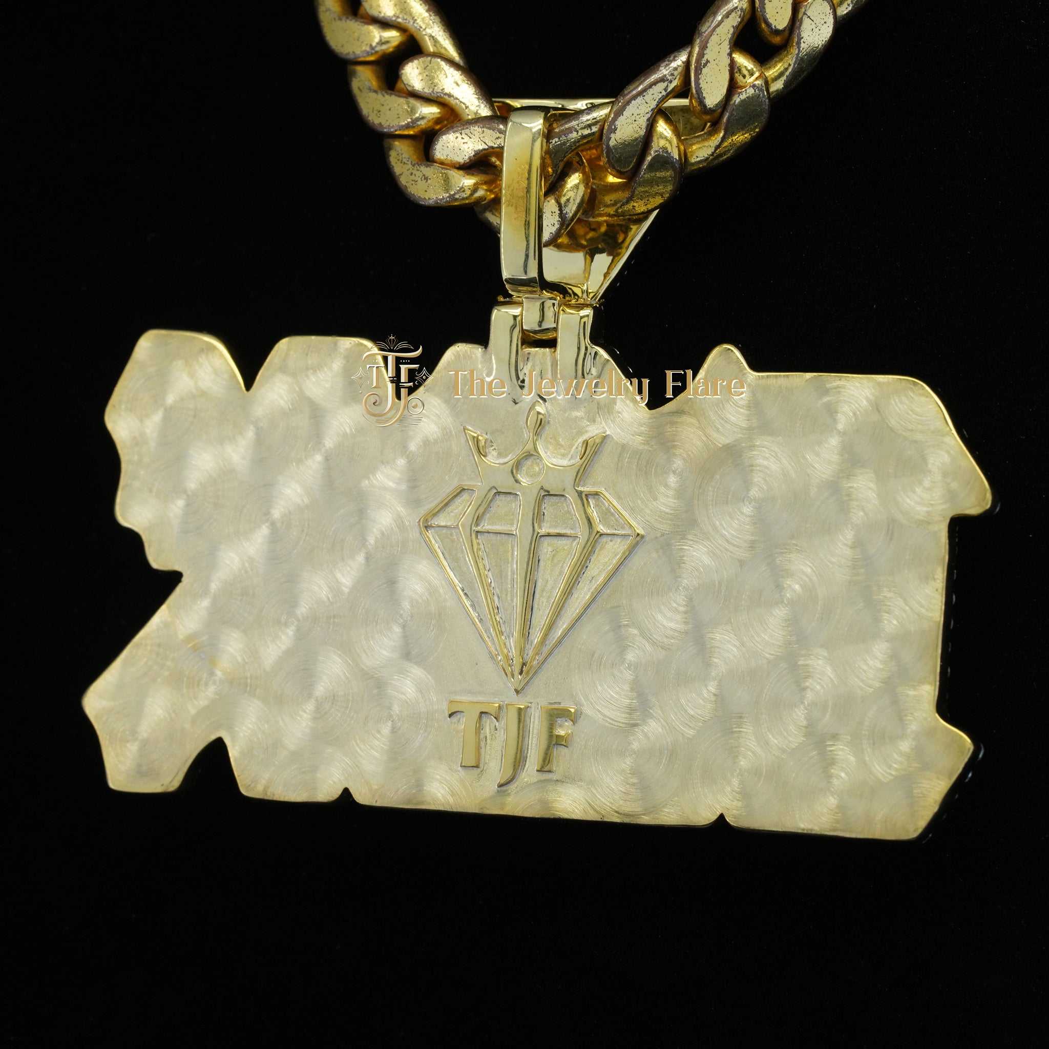 Custom P2K Fully Iced Out Moissanite Diamond Pendant