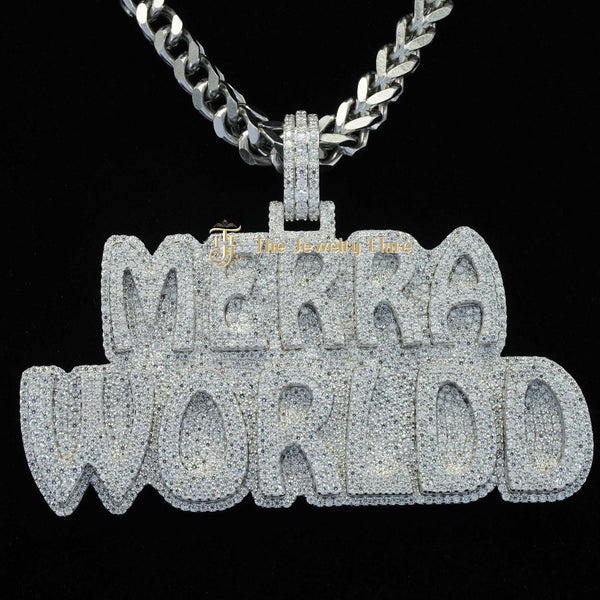Custom Moissanite MERRA WORLDD Hip Hop Pendant