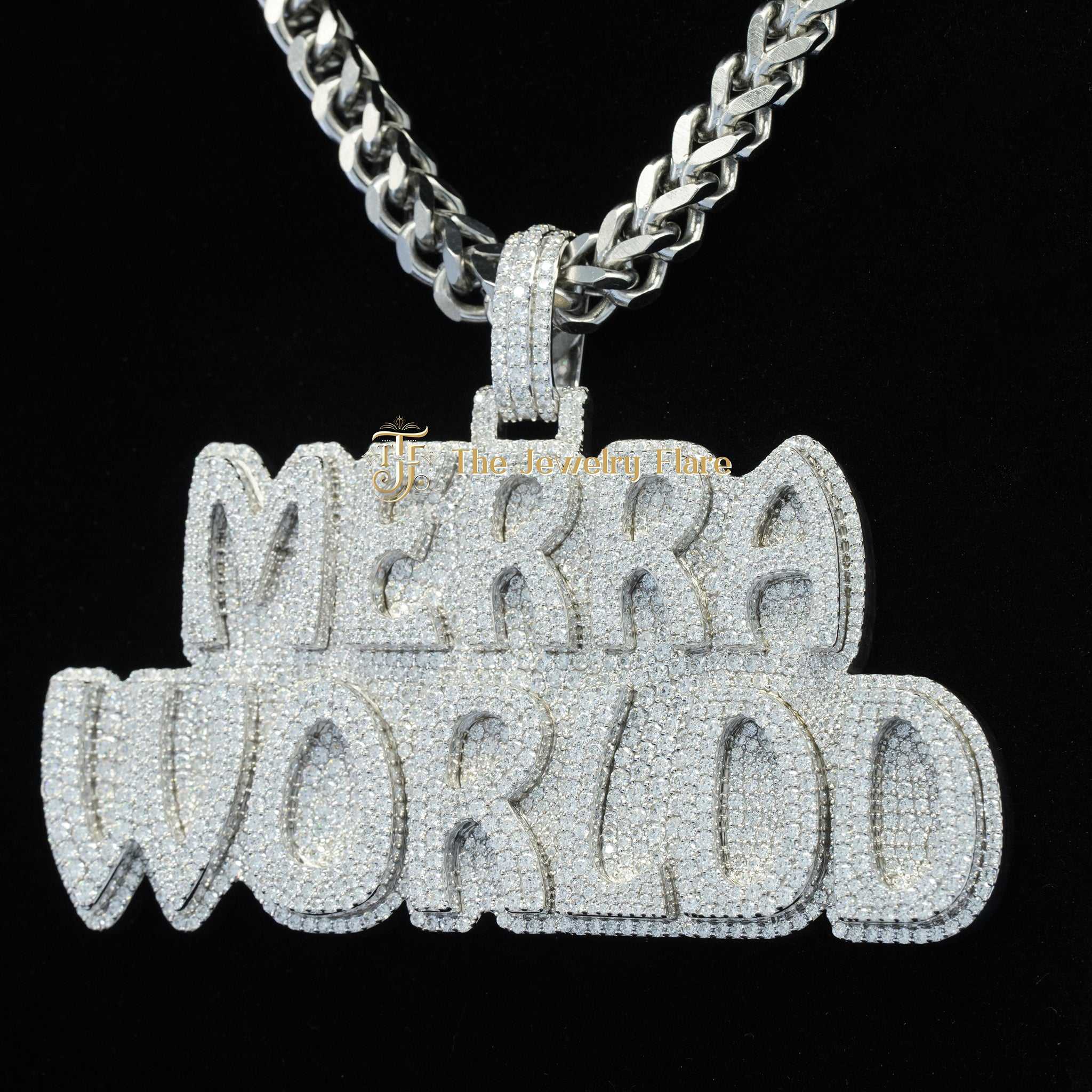 Custom Moissanite MERRA WORLDD Hip Hop Pendant