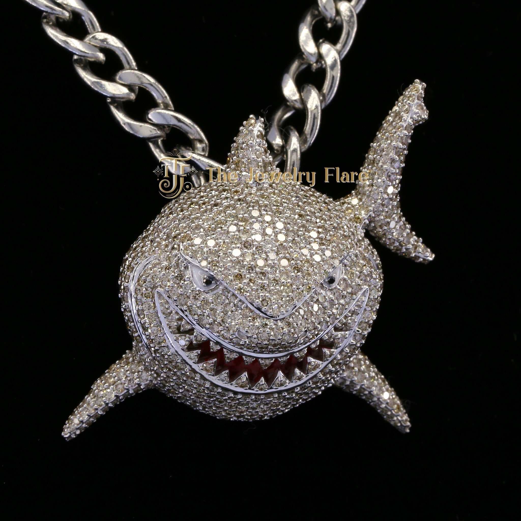 Custom Shark VVS Moissanite Pendant Second