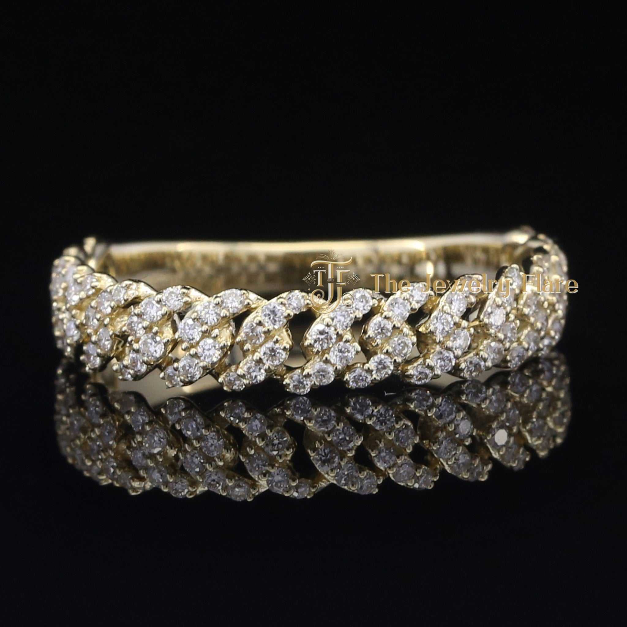 Miami Cuban Link Chain Women Ring Second