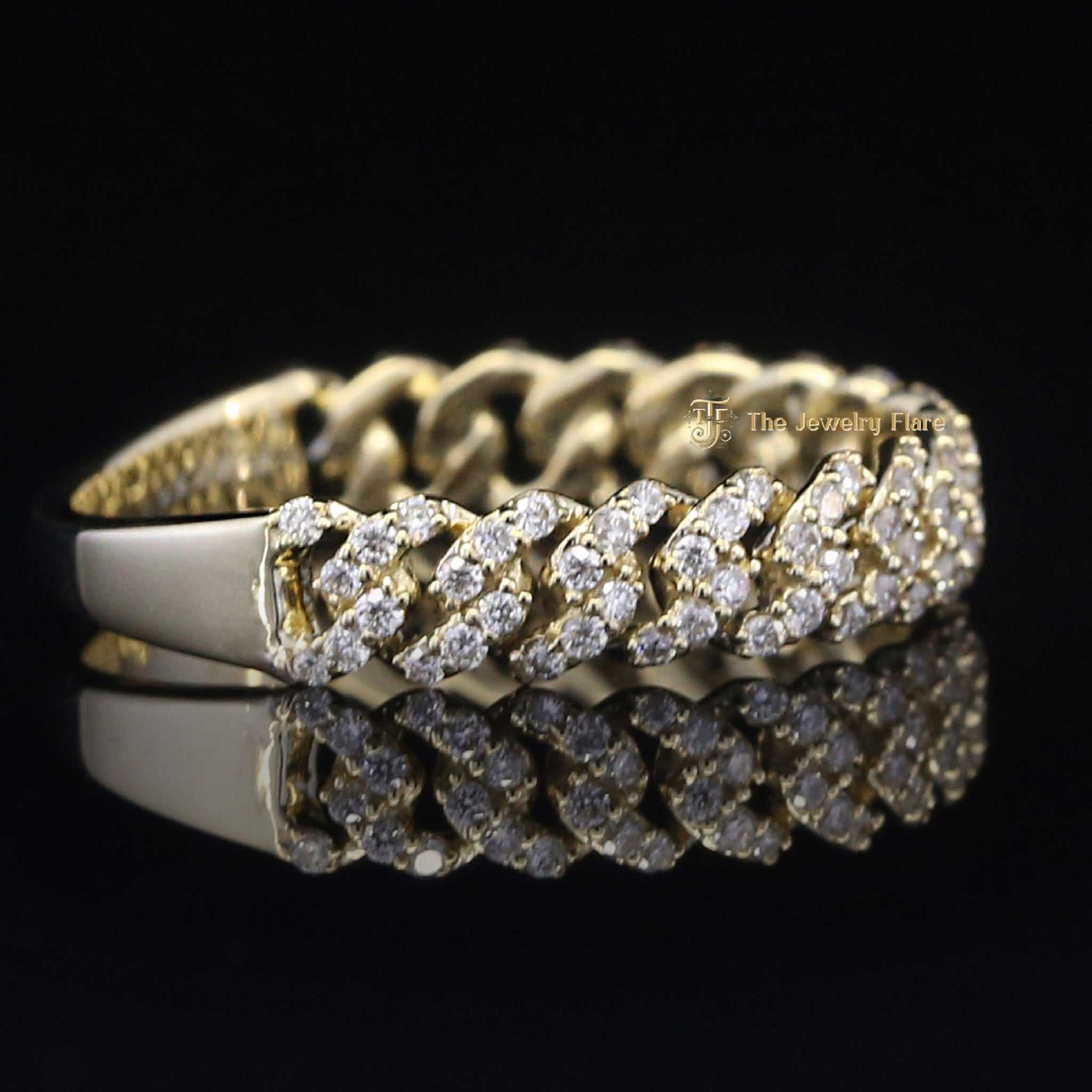 Miami Cuban Link Chain Women Ring Third