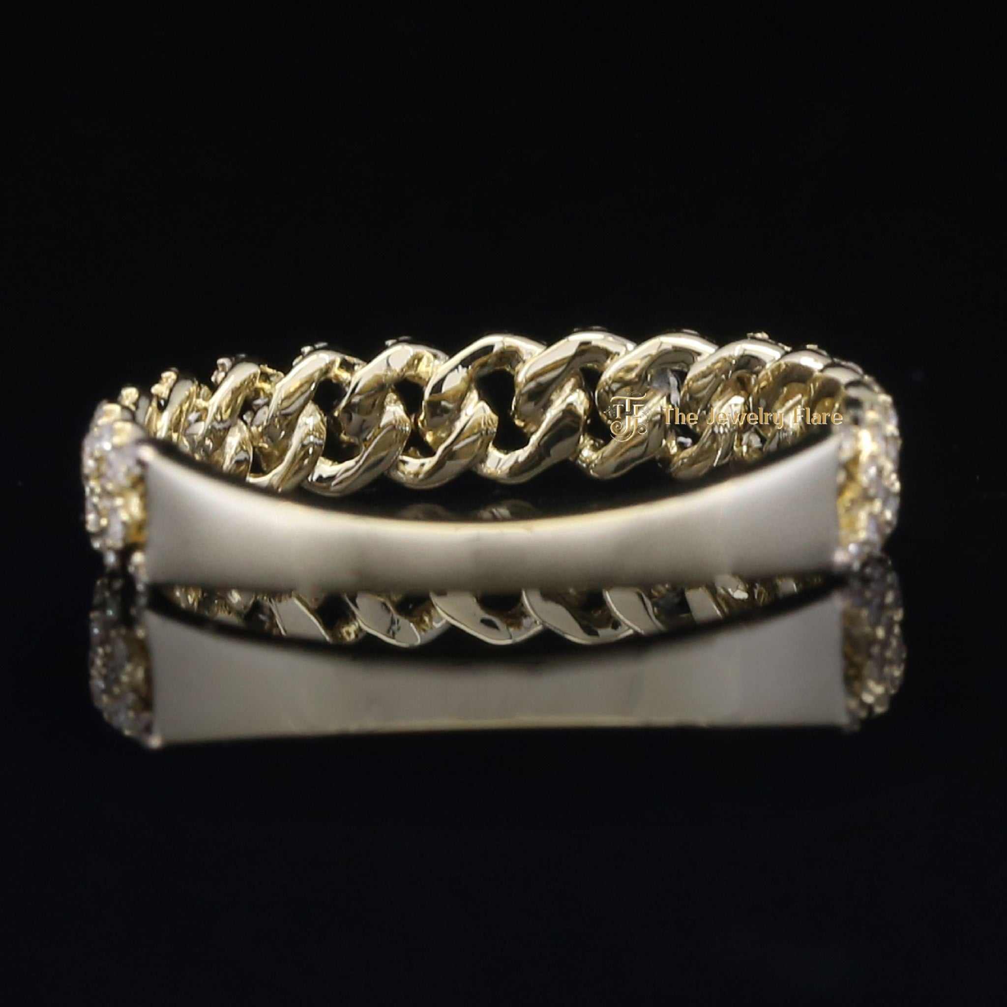 Miami Cuban Link Chain Women Ring Fifth