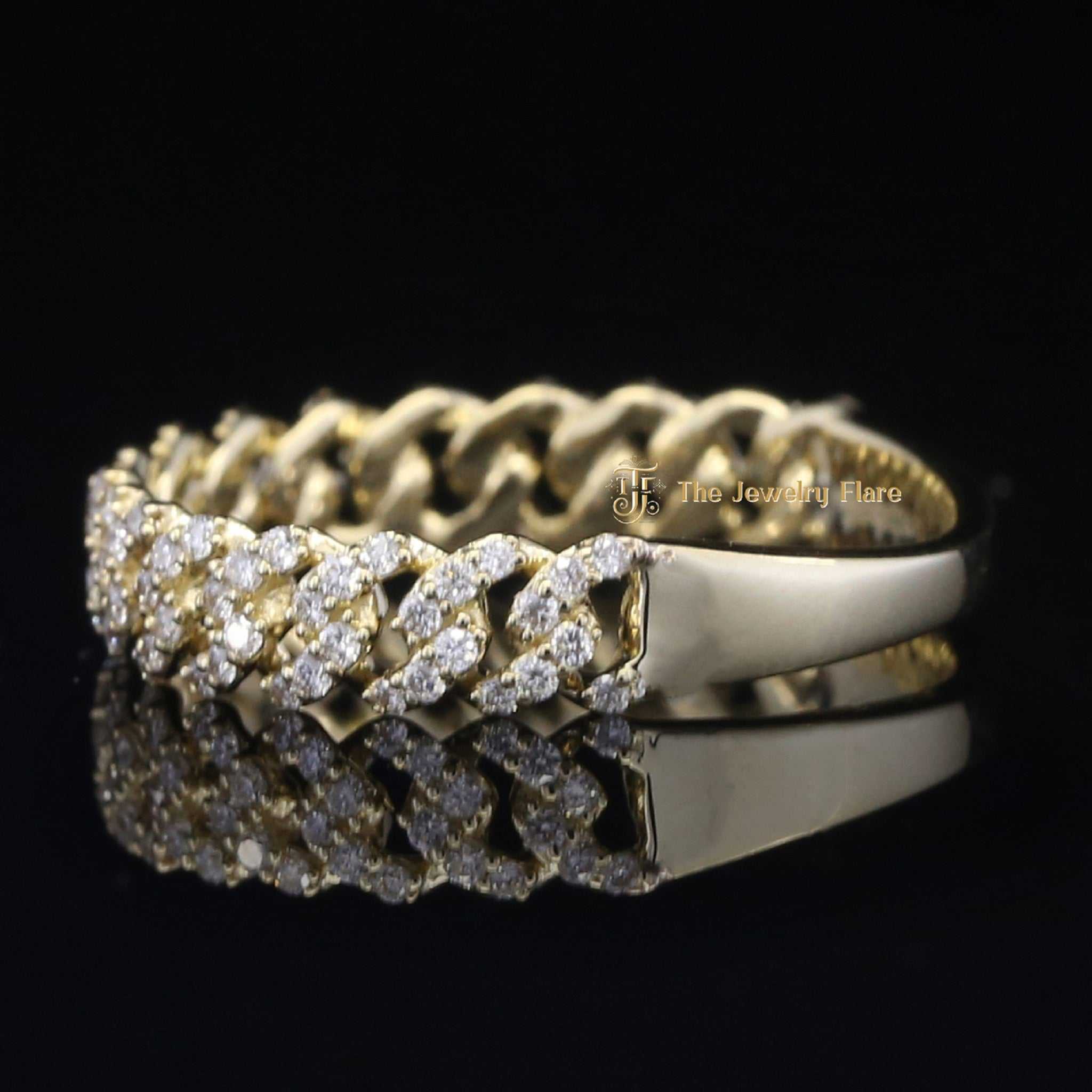 Miami Cuban Link Chain Women Ring Forth