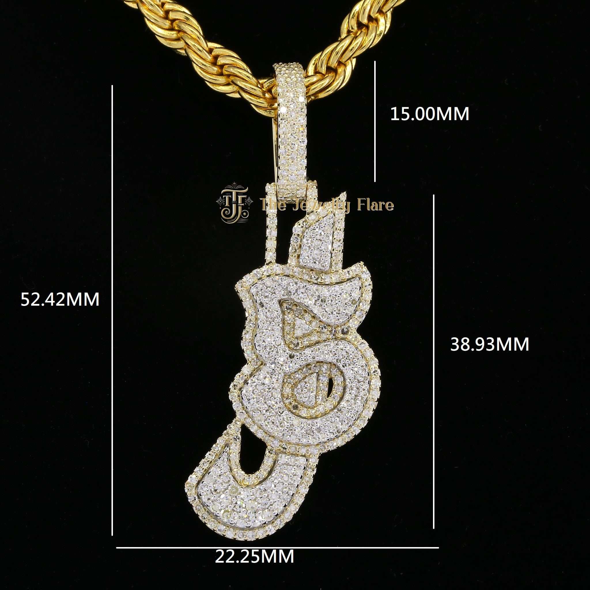 J5 Iced Out Custom Pendant Fourth