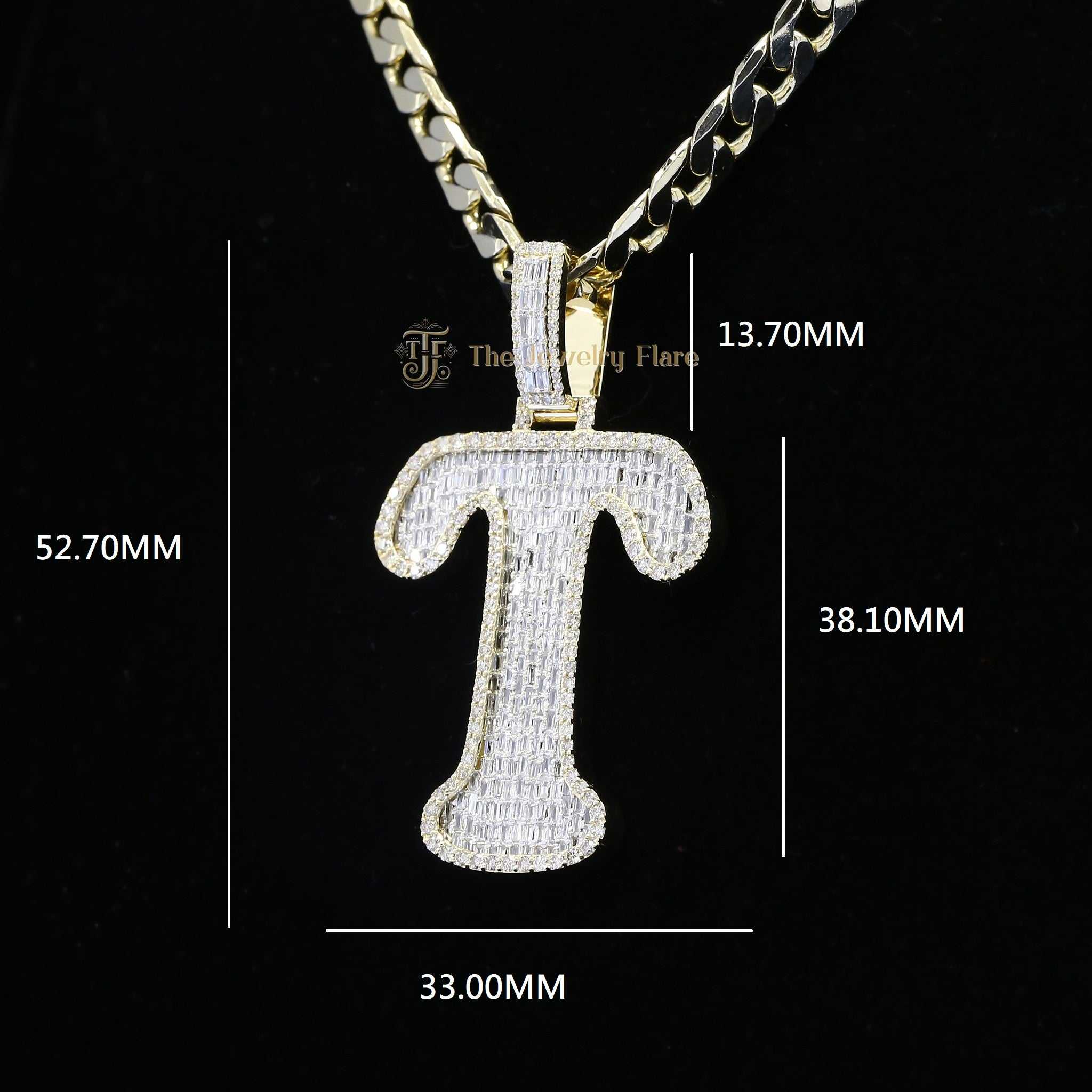 T Initial Unisex Hip Hop Pendant Six