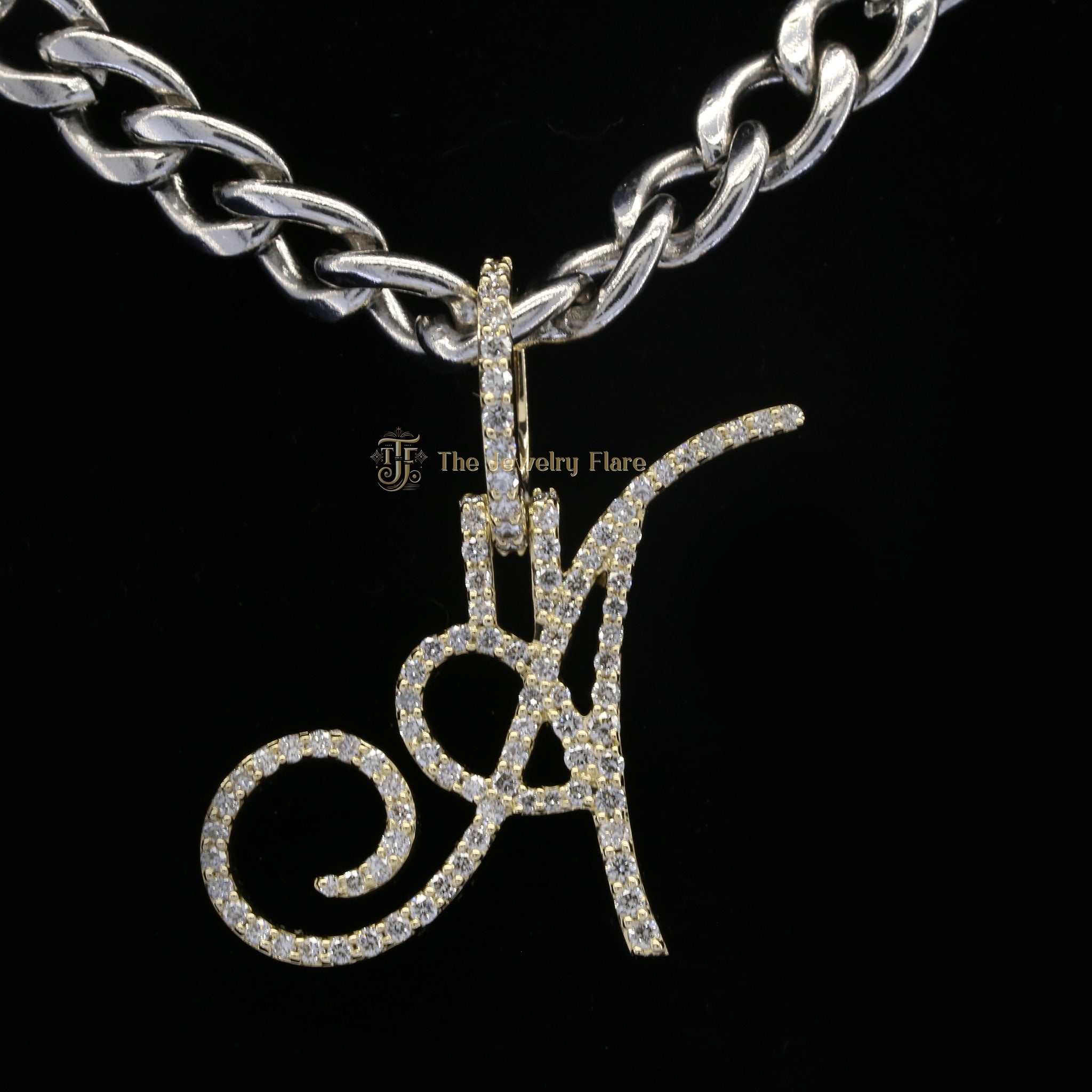 VVS Custom A Initial Pendant Second