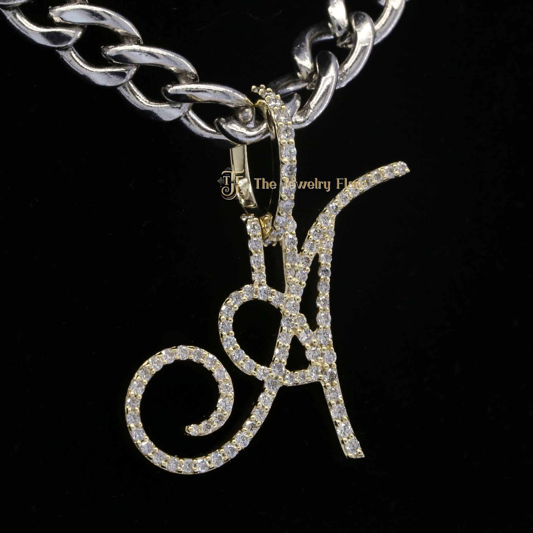 VVS Custom A Initial Pendant Third