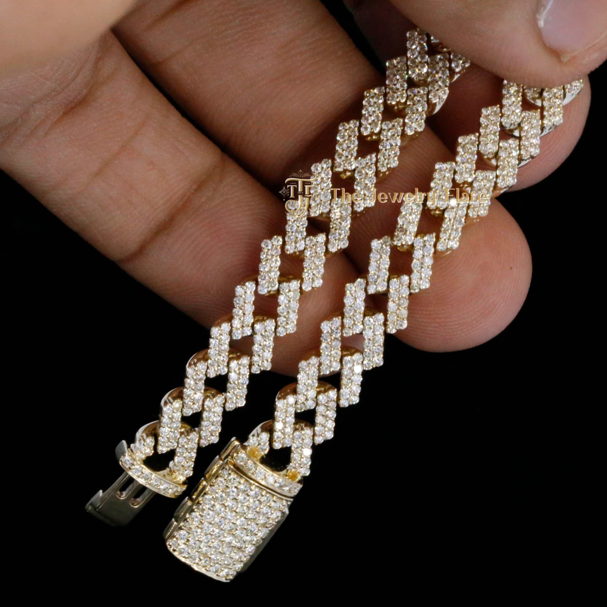 Natural Round Diamond Cuban Bracelet  Second