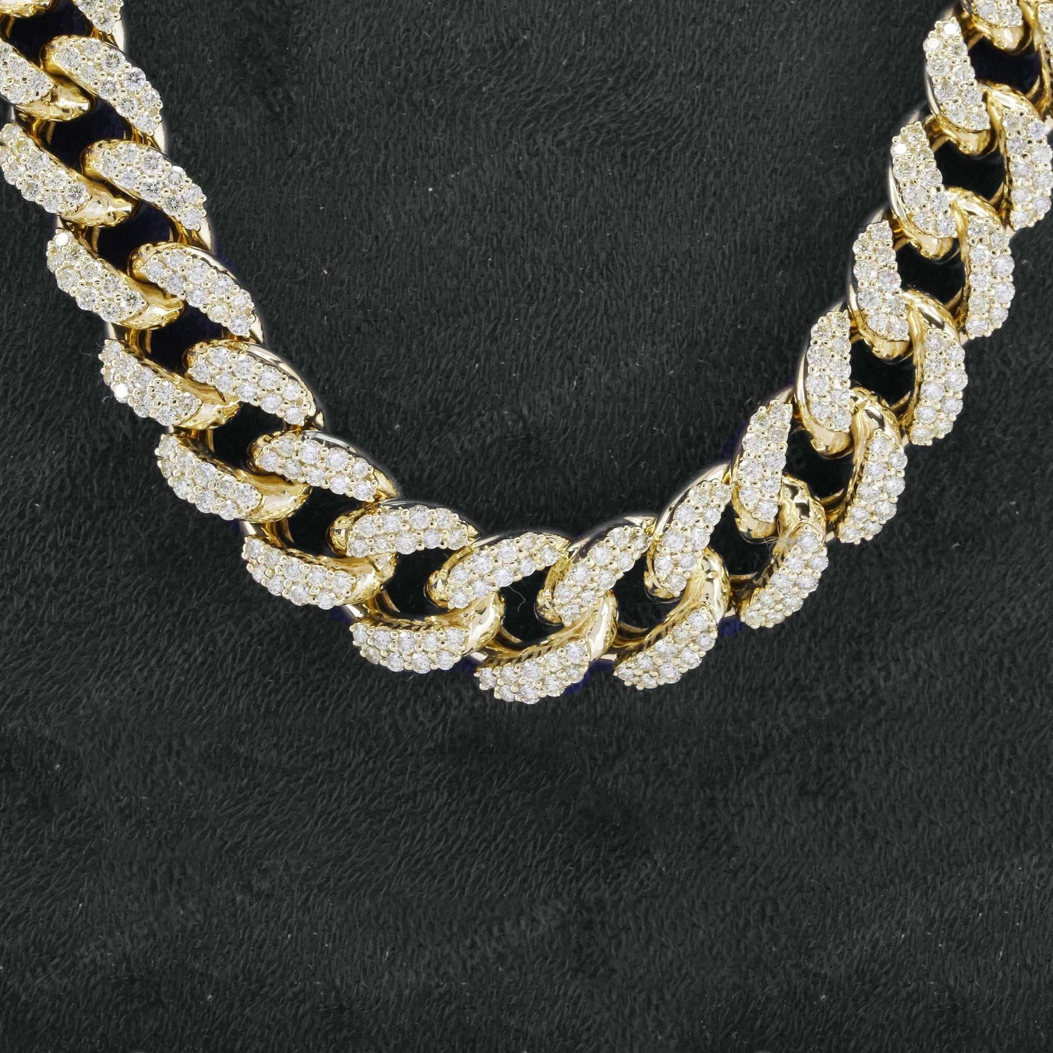 Moissanite Diamond Hip Hop Mens Cuban Chain Necklace Six