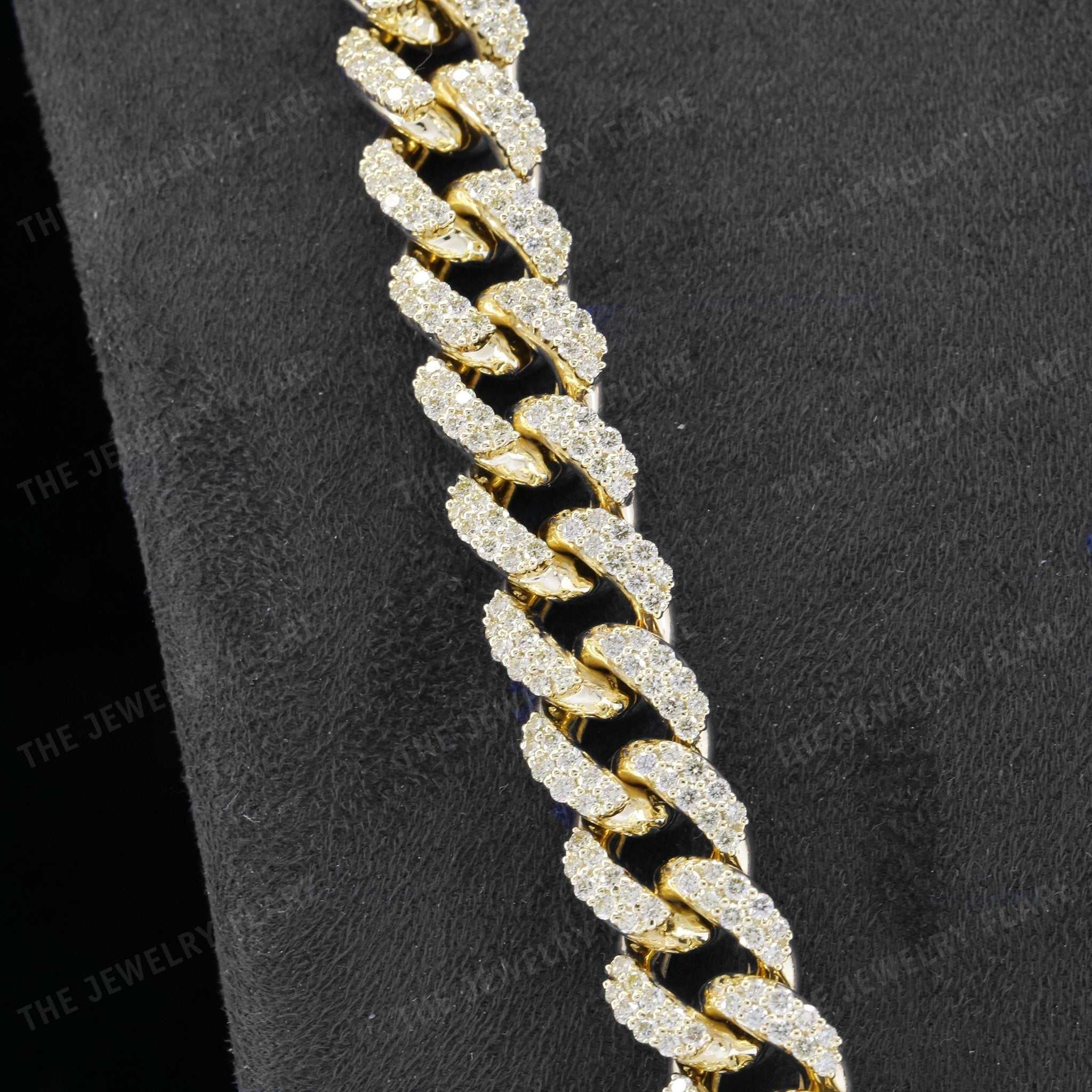 Moissanite Diamond Hip Hop Mens Cuban Chain Necklace Forth