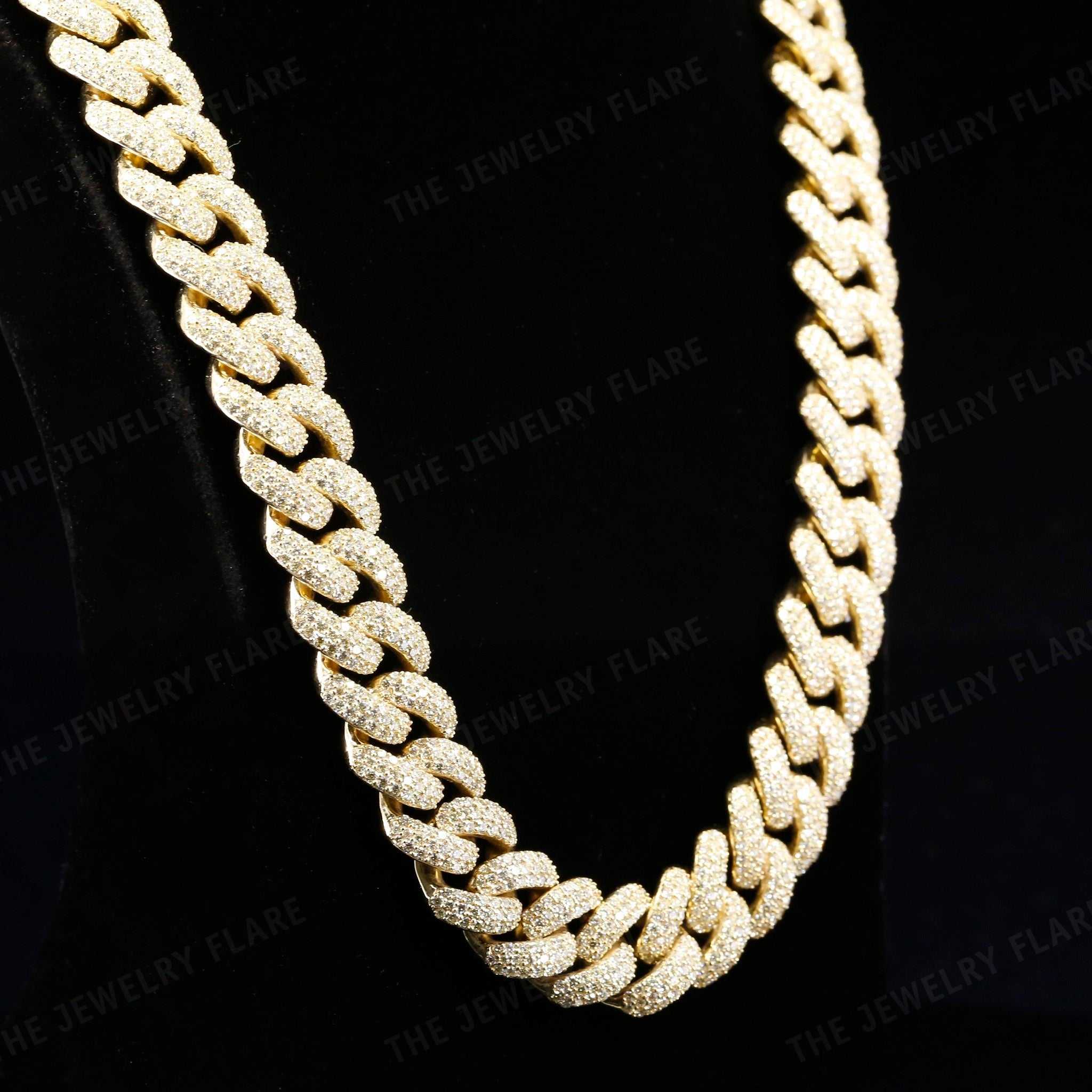 Moissanite Miami Cuban Link Chain Necklace Second