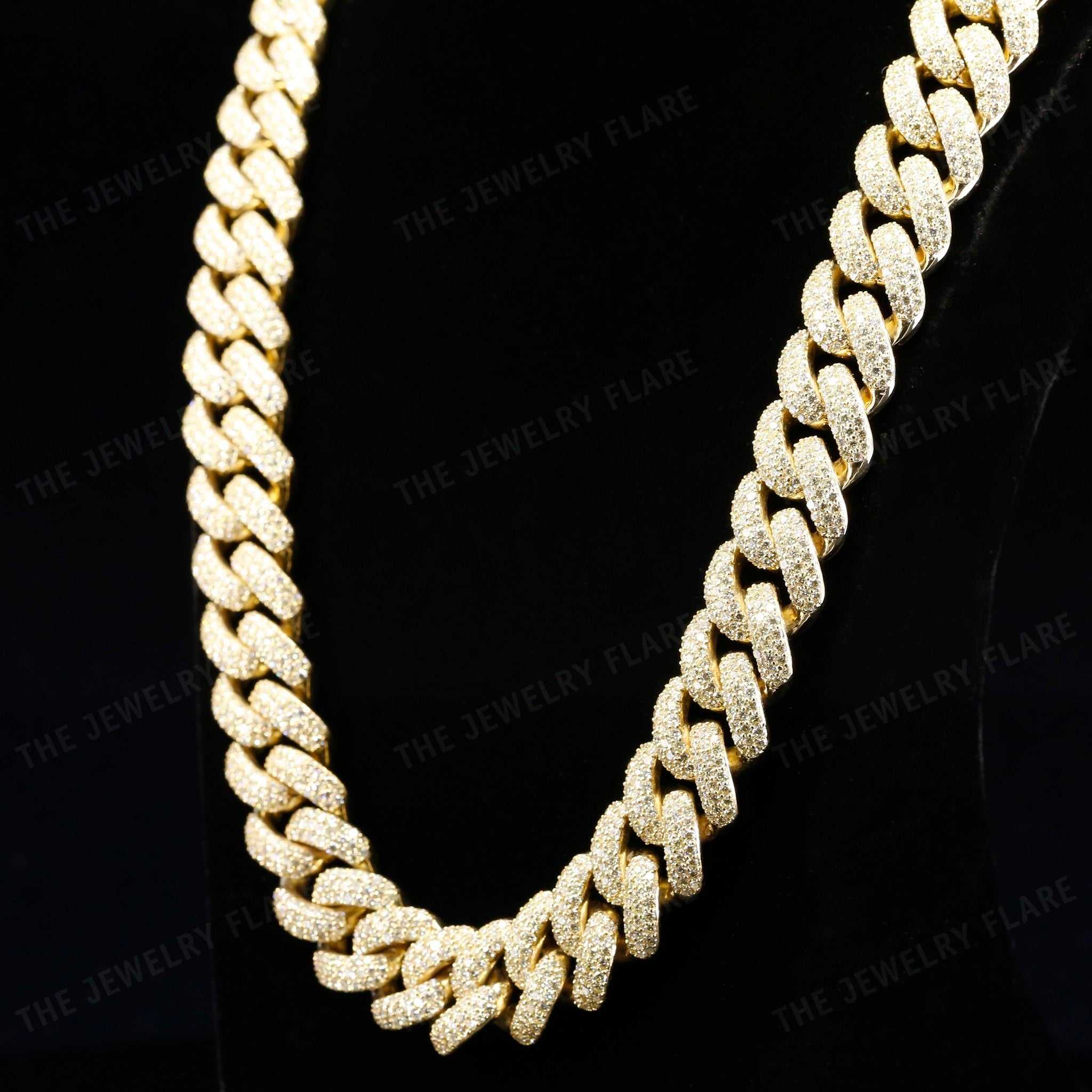 Moissanite Miami Cuban Link Chain Necklace Third