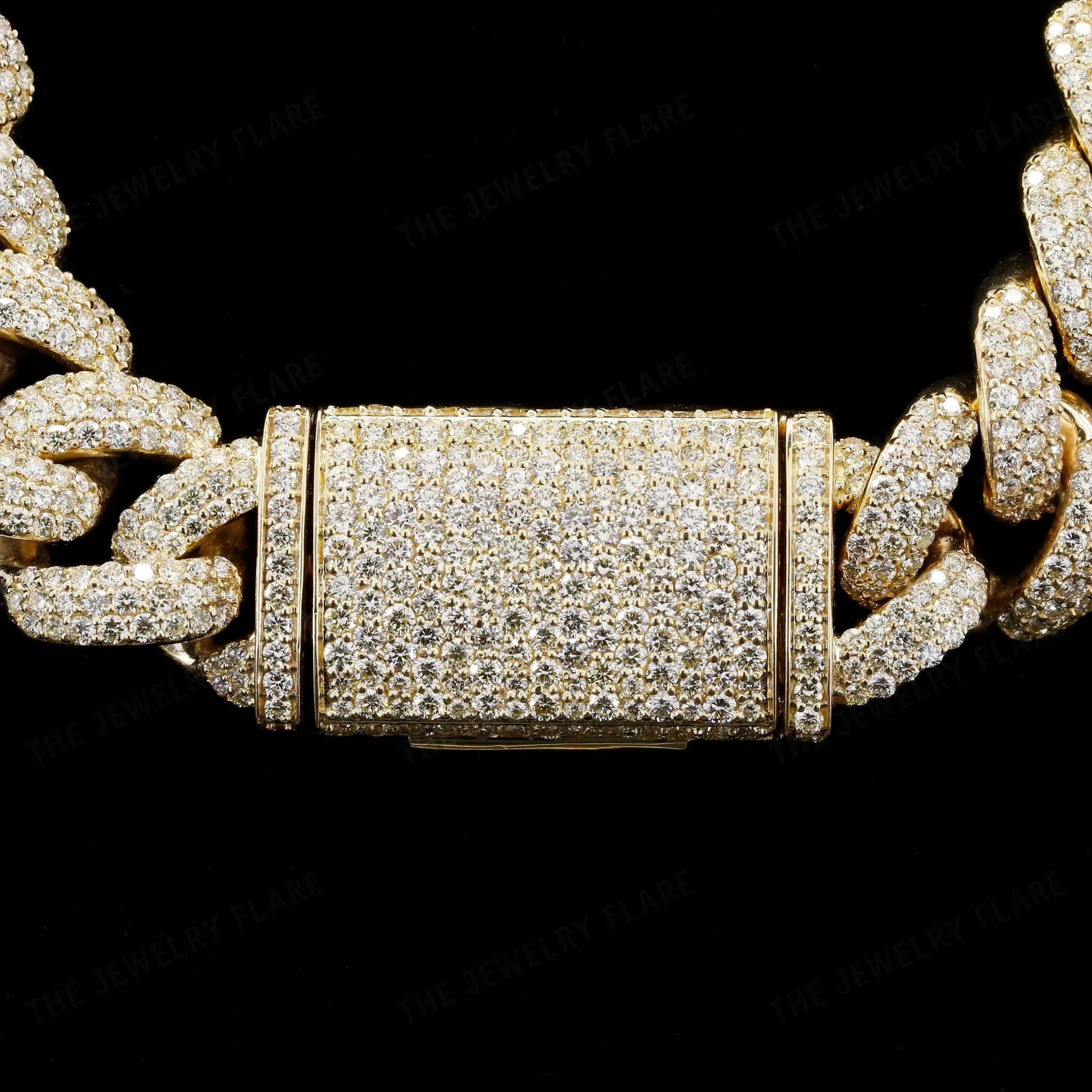 Moissanite Miami Cuban Link Chain Necklace Fifth