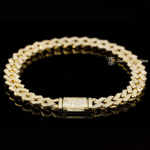 Natural Round Diamond Cuban Bracelet First