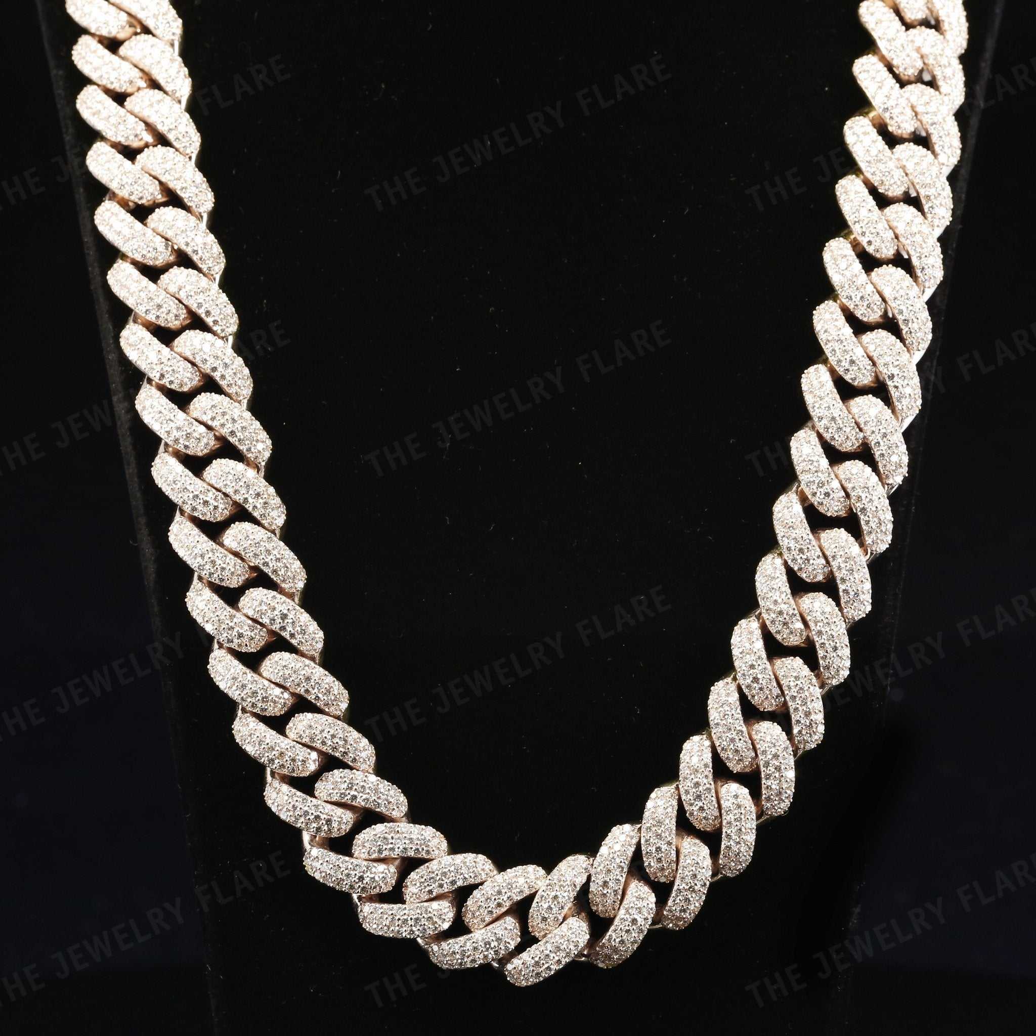 Moissanite Miami Cuban Link Chain Necklace Six