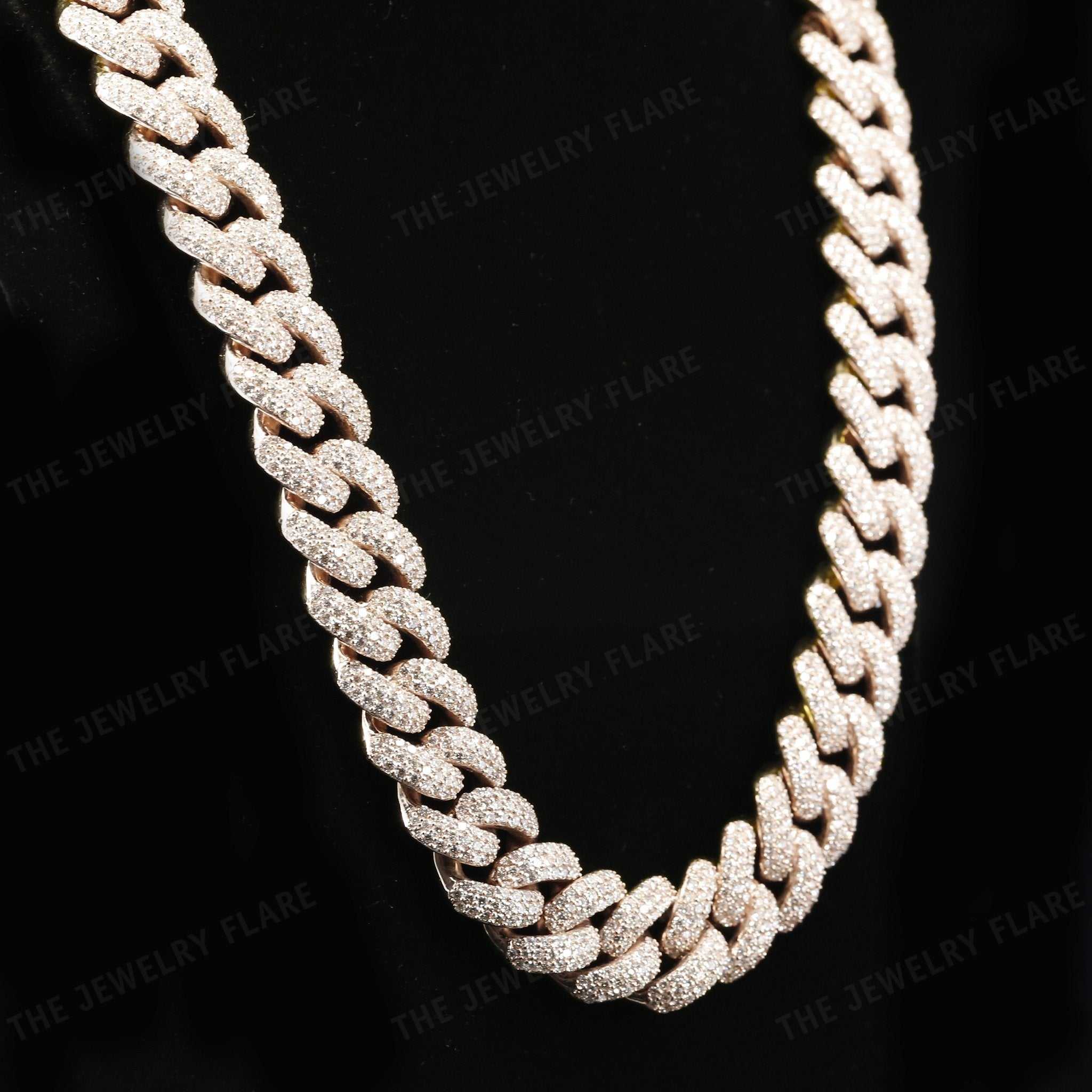 Moissanite Miami Cuban Link Chain Necklace Seven