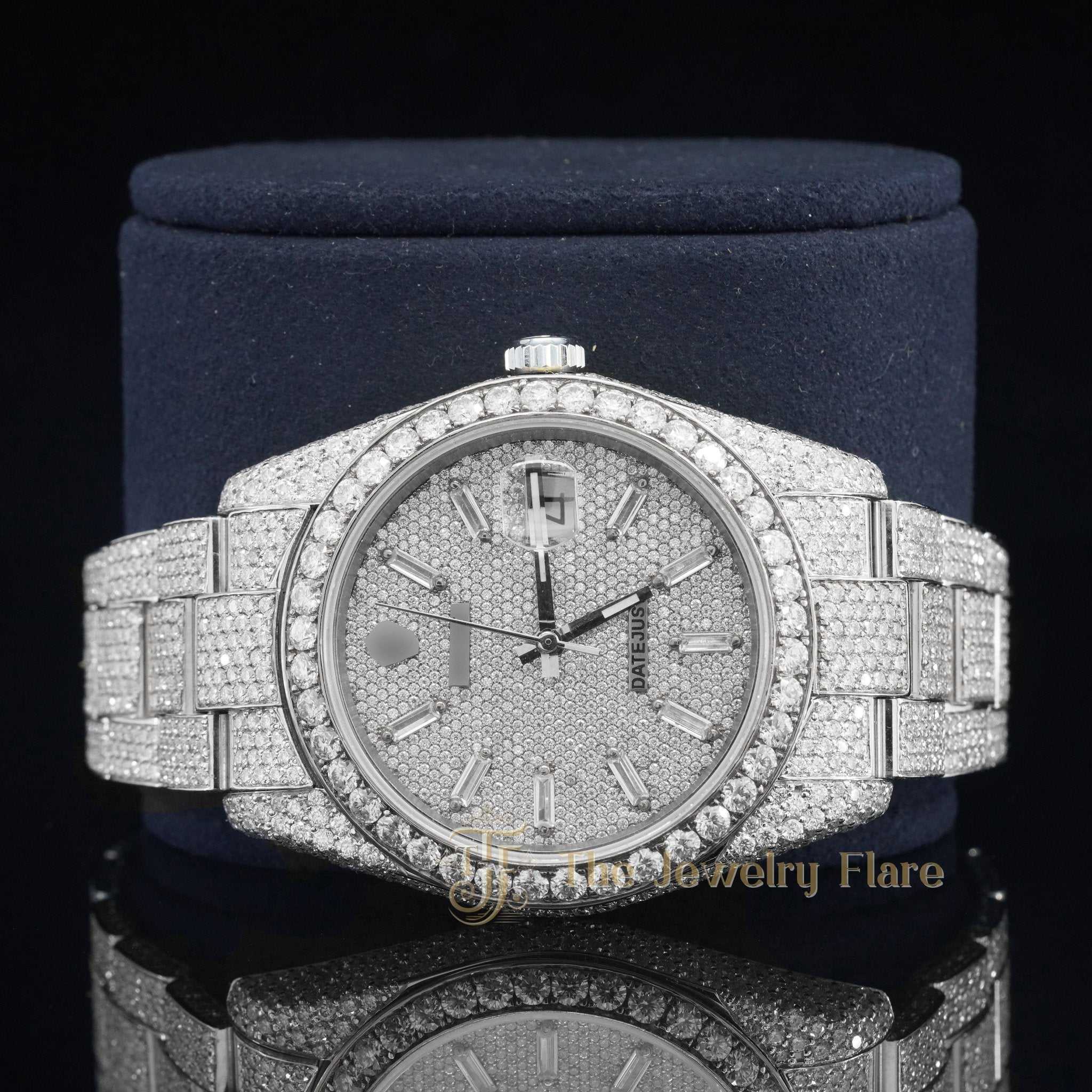 Iced Out Fully Automatic Moissanite Wrist Watch Forth