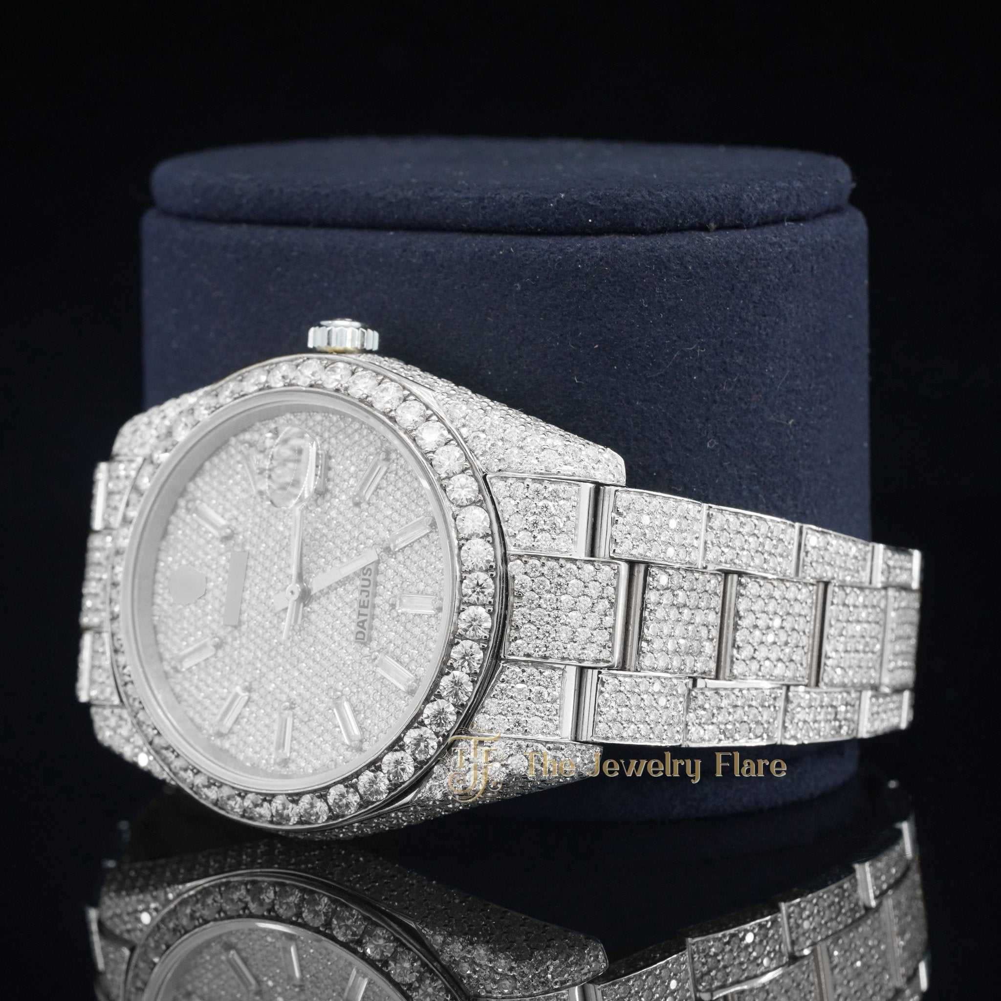 Iced Out Fully Automatic Moissanite Wrist Watch Fifth