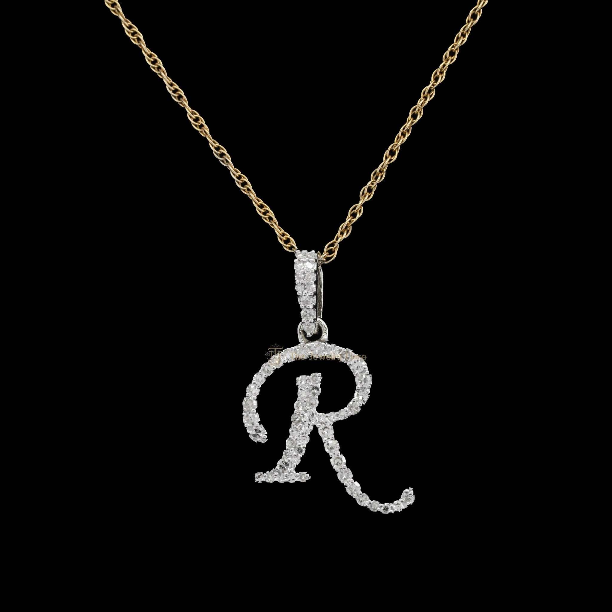 Custom Made R Initial Pendant Seven