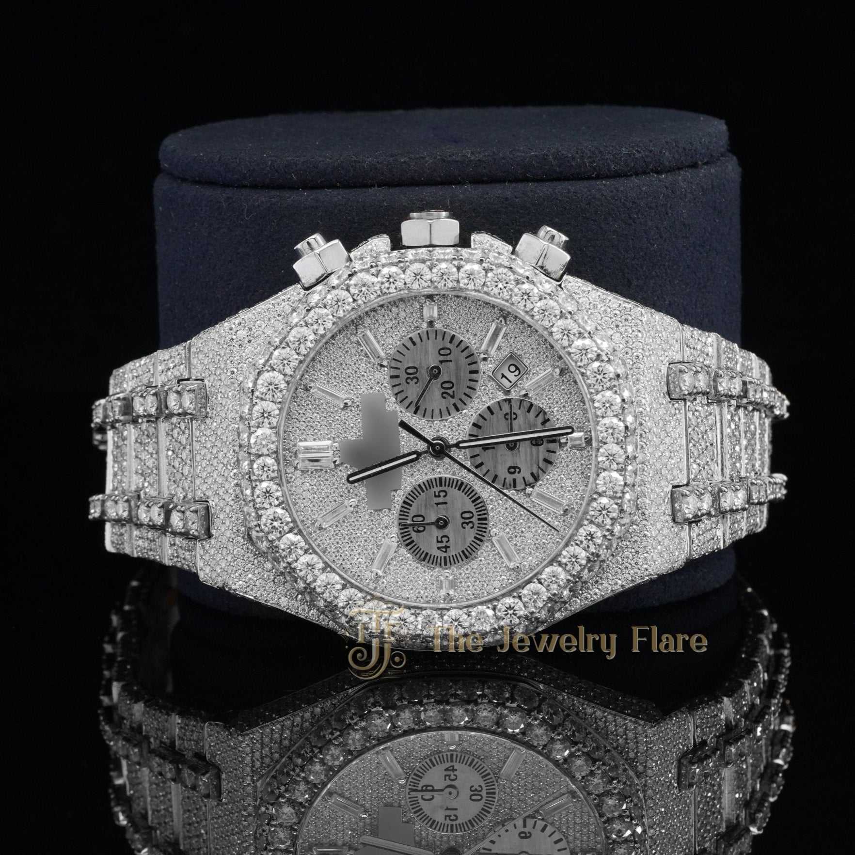 Automatic Movement Iced Out Diamond Moissanite Watch First