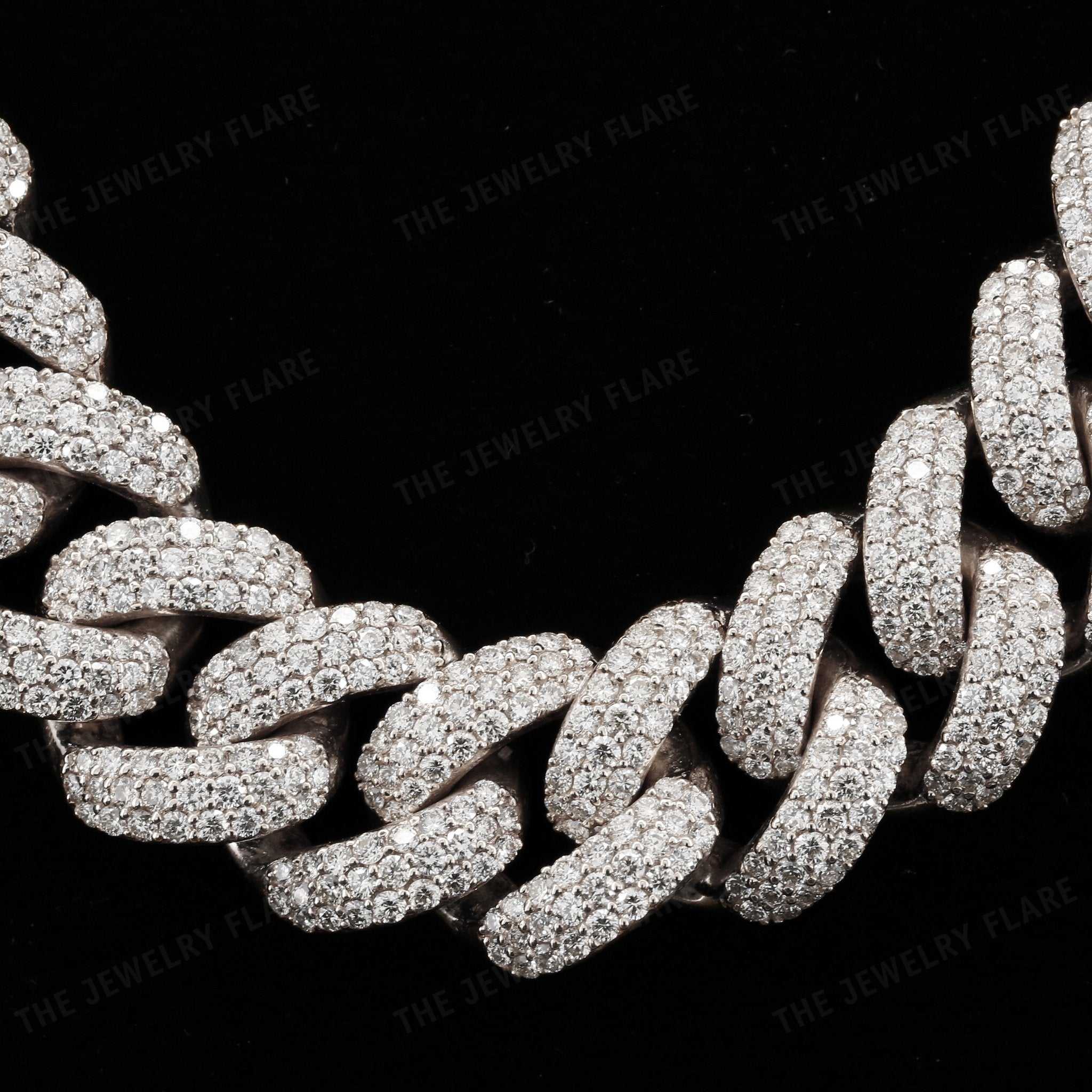 Moissanite Miami Cuban Link Chain Necklace Eleven