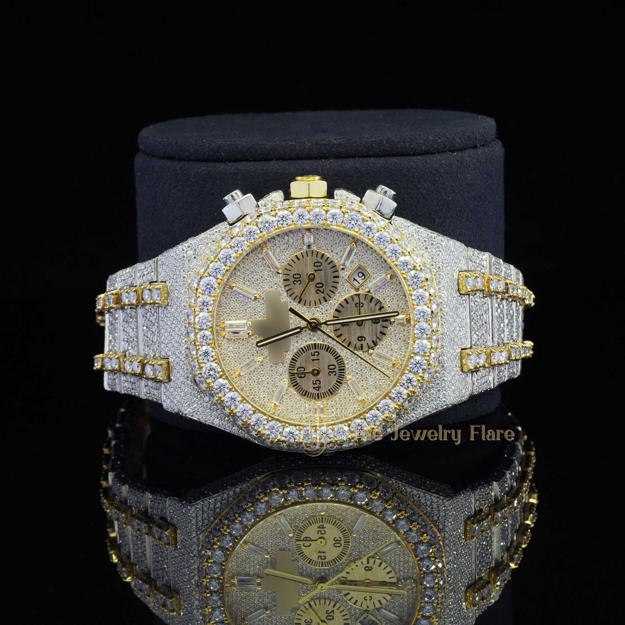 Automatic Movement Iced Out Diamond Moissanite Watch Third